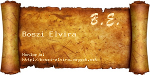 Boszi Elvira névjegykártya